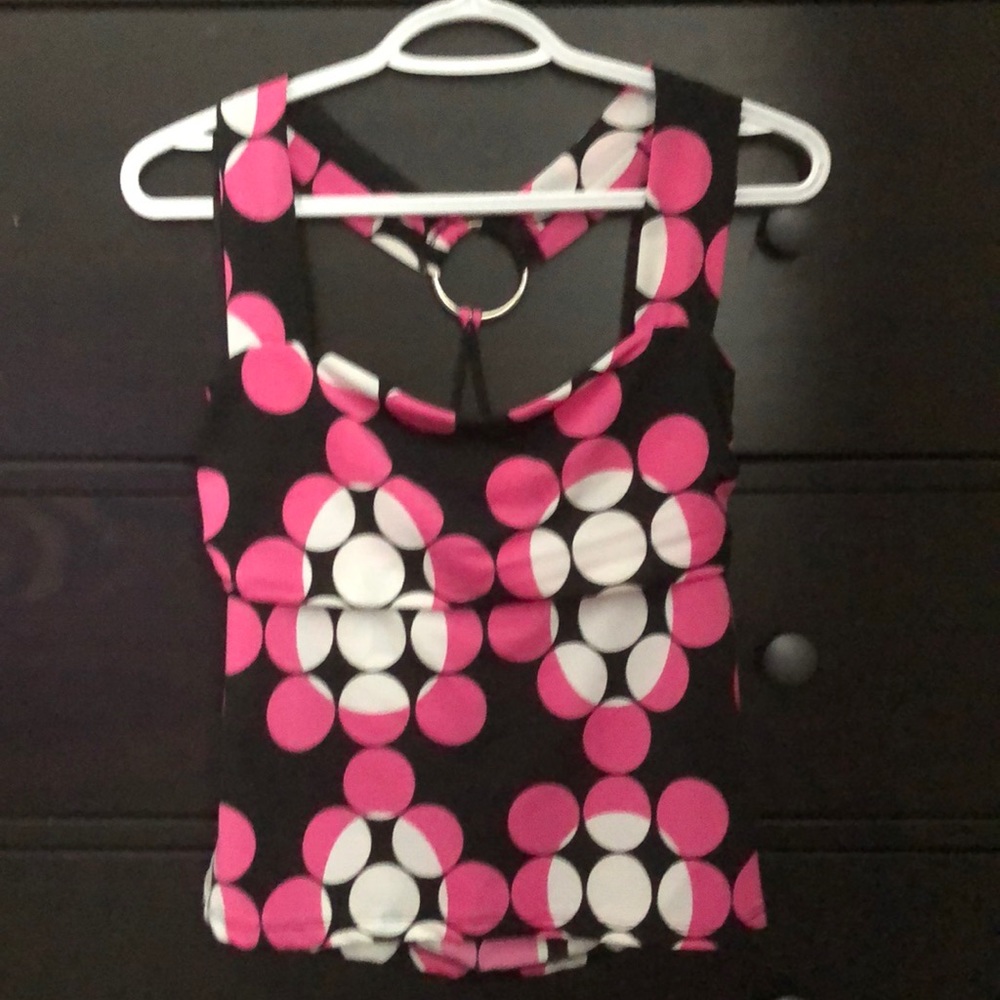 ⚫️⚪️🟣🔴Colourful Top with circle design